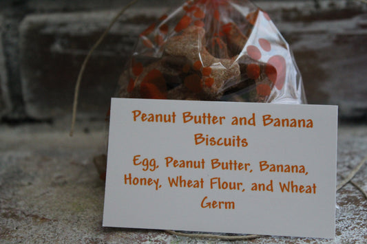 Peanut Butter and Banana Dog Biscuits Small