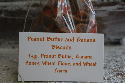 Peanut Butter and Banana Dog Biscuits Large