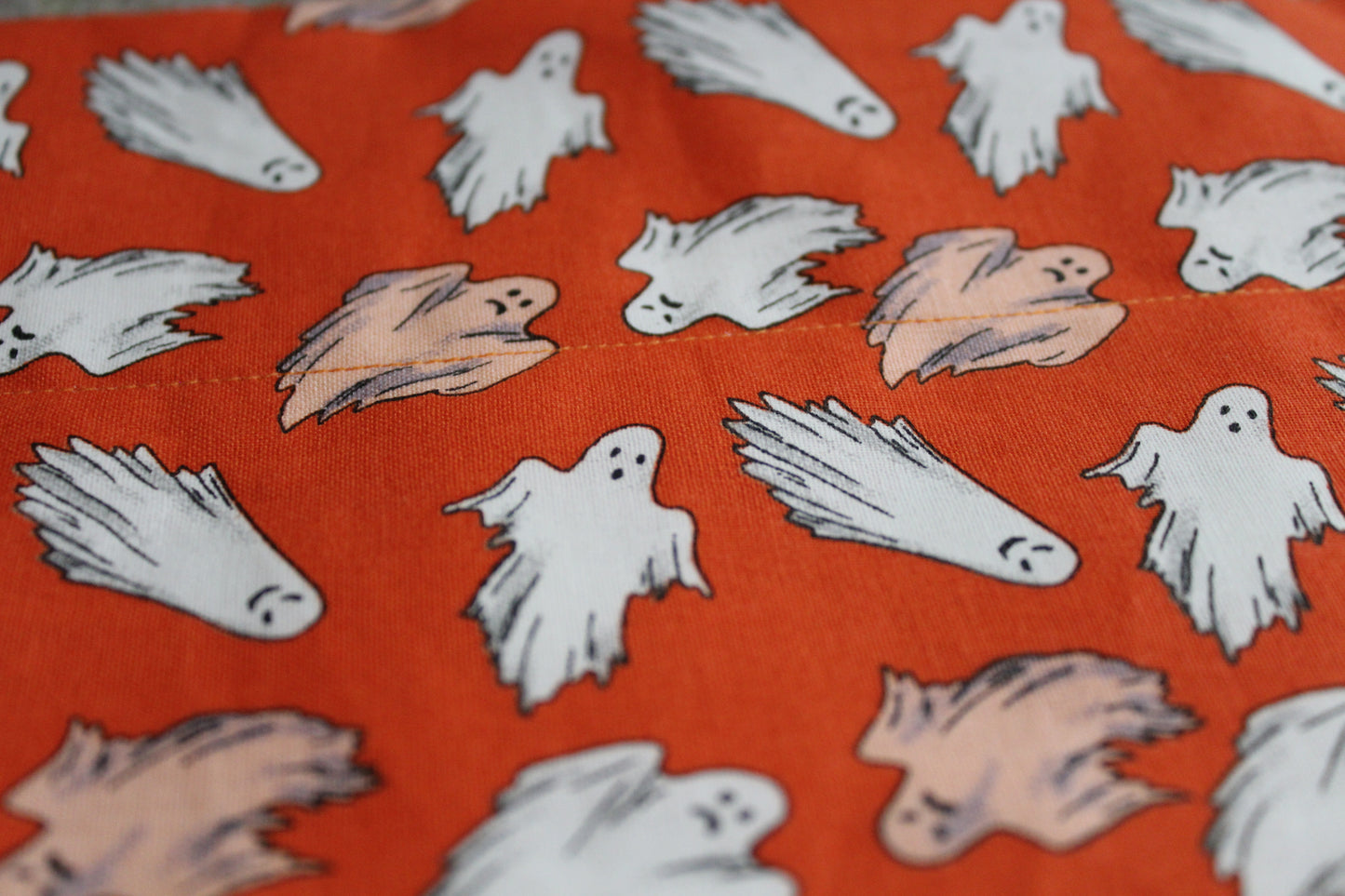 Halloween Ghost Orange Glow In The Dark Dog Bandana